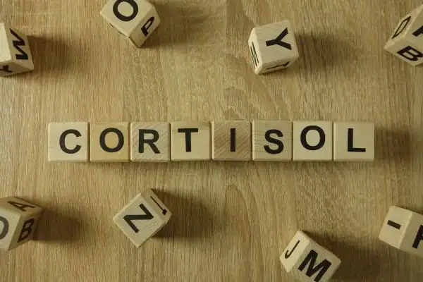 The Hidden Connection: How Stress Shapes Your Fitness and Body Composition 2 Image saying "Cortisol" and how stress Stowmarket impacts your wellbeing and bodies shape